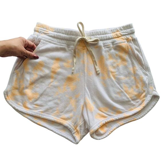 Sundry Women's Orange Tie Dye White Drawstring Shorts size 1 / Small - Picture 2 of 10